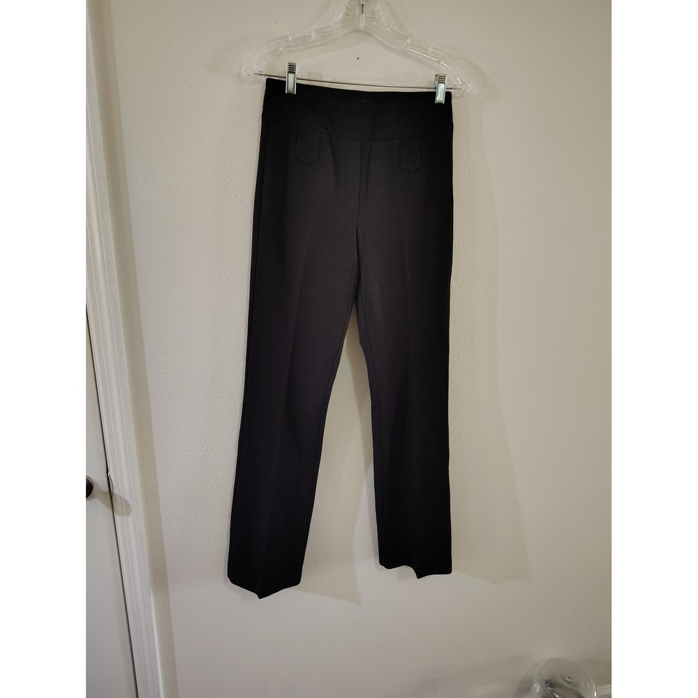 Rekucci Ease into Comfort Black Pull On Dress Pants Straight Leg Womens Size 2